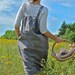 Kitty pinafore jumper dress. Grey colour by Susannah Dashwood