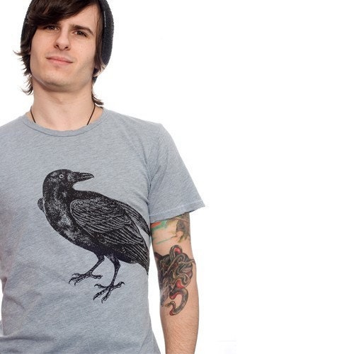 ON SALE Mens Raven Destroyed Tshirt (S, XL, and 2X only)