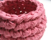 Sweet Petite Upcycled Pillowcase Bowl (Bubble Gum)