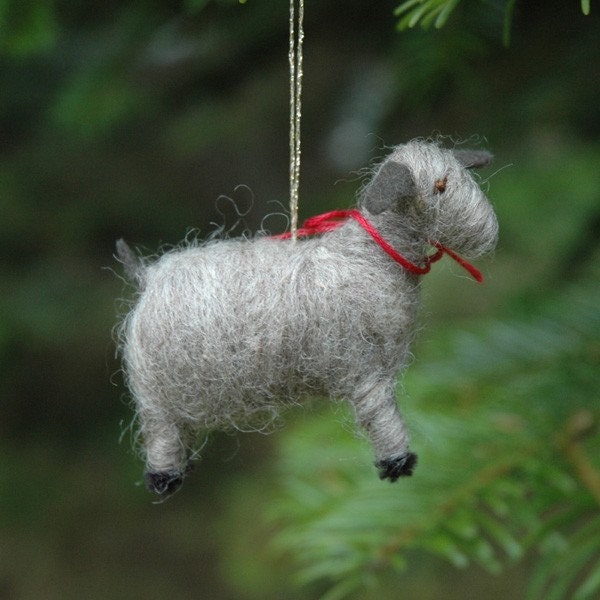 needle felted goat christmas ornament by bossysfeltworks needle felted goat christmas ornament by bossysfeltworks
