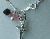 Sterling Silver Prima Ballerina Ballet  Necklace, Ballet Necklace,Recital Gifts Necklace, Dancer, Dance Jewelry