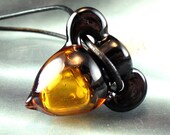 Handblown Glass Aromatherapy Vessel With Free Aromatherapy Oil- Dances WIth Fire