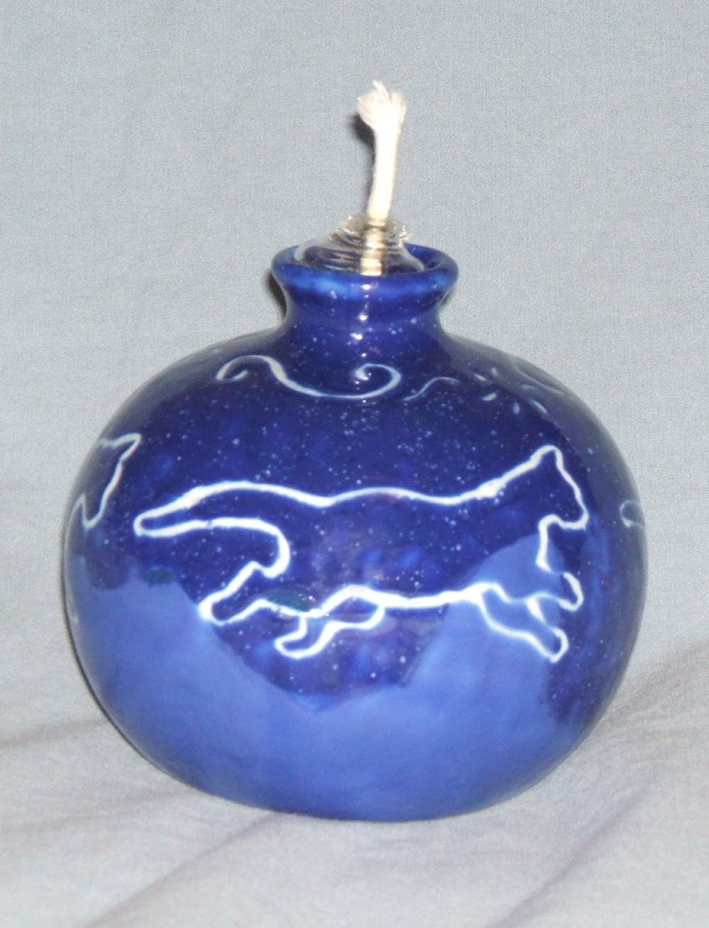 Cat Magic ceramic oil lamp