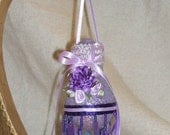 Upcycled lightbulb--lavender
