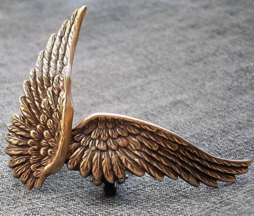 Angel Wing Earrings in Brass Premium Quality Clip On Earrings