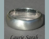 Satin Finish Man's Wedding Band in 14kt Gold - Other Finishes are Available - LS798