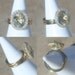 Oval Flush Mount Prasiolite Wedding Set with Diamond Halo and Gold Wedding Band - LS1769