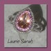 Pink Sapphire and Diamond Semi Mount with Split Shank and Double Halo - Free US Overnight Shipping and Gift Box - LS No. 441