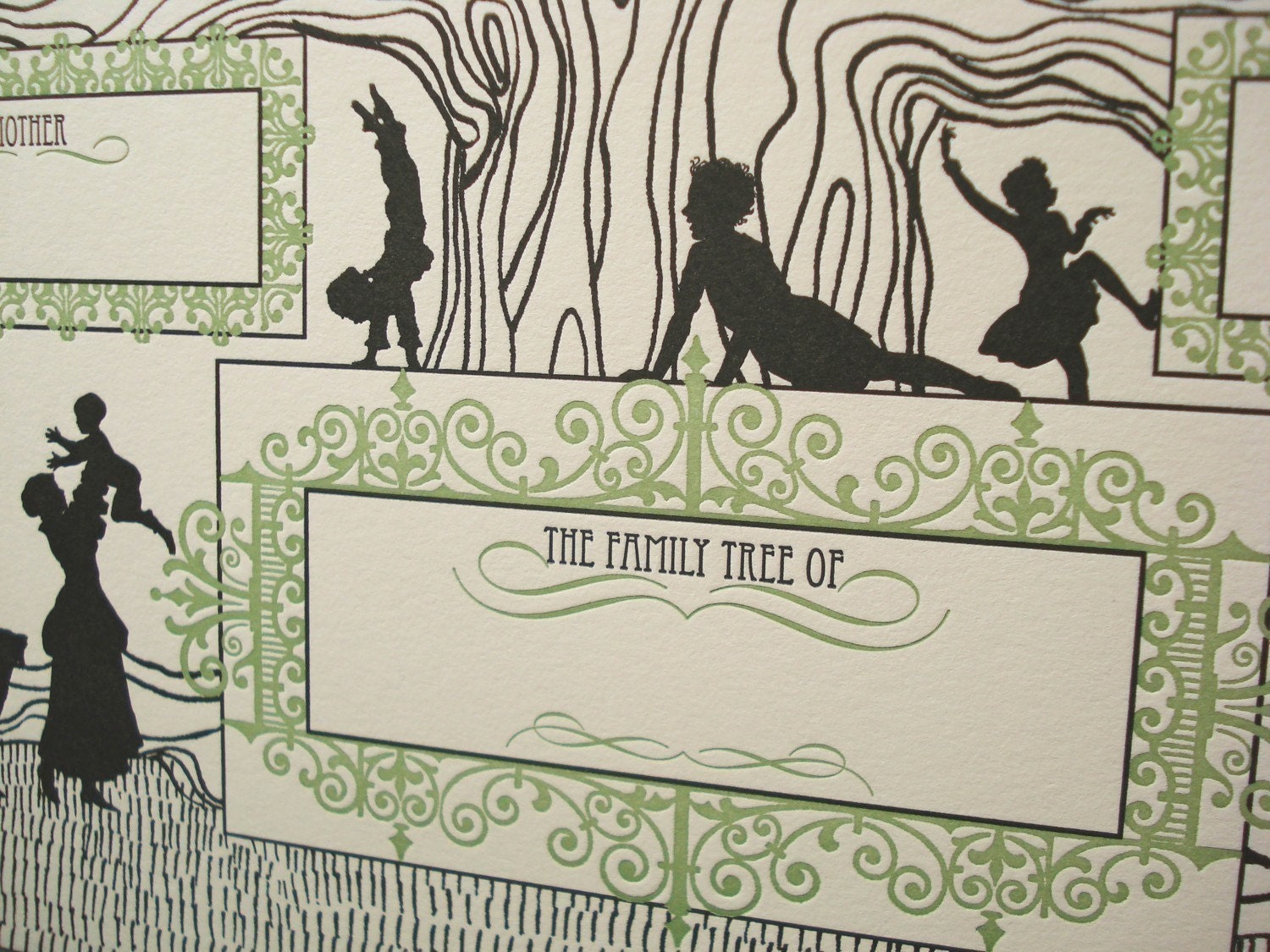 Oddball Family Tree - letterpress print