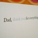 Thanks Dad - letterpress father's day greeting