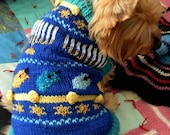 O HANUKKAH Dog Sweater Knitting Pattern Jewish Holiday Chanukah Fair Isle