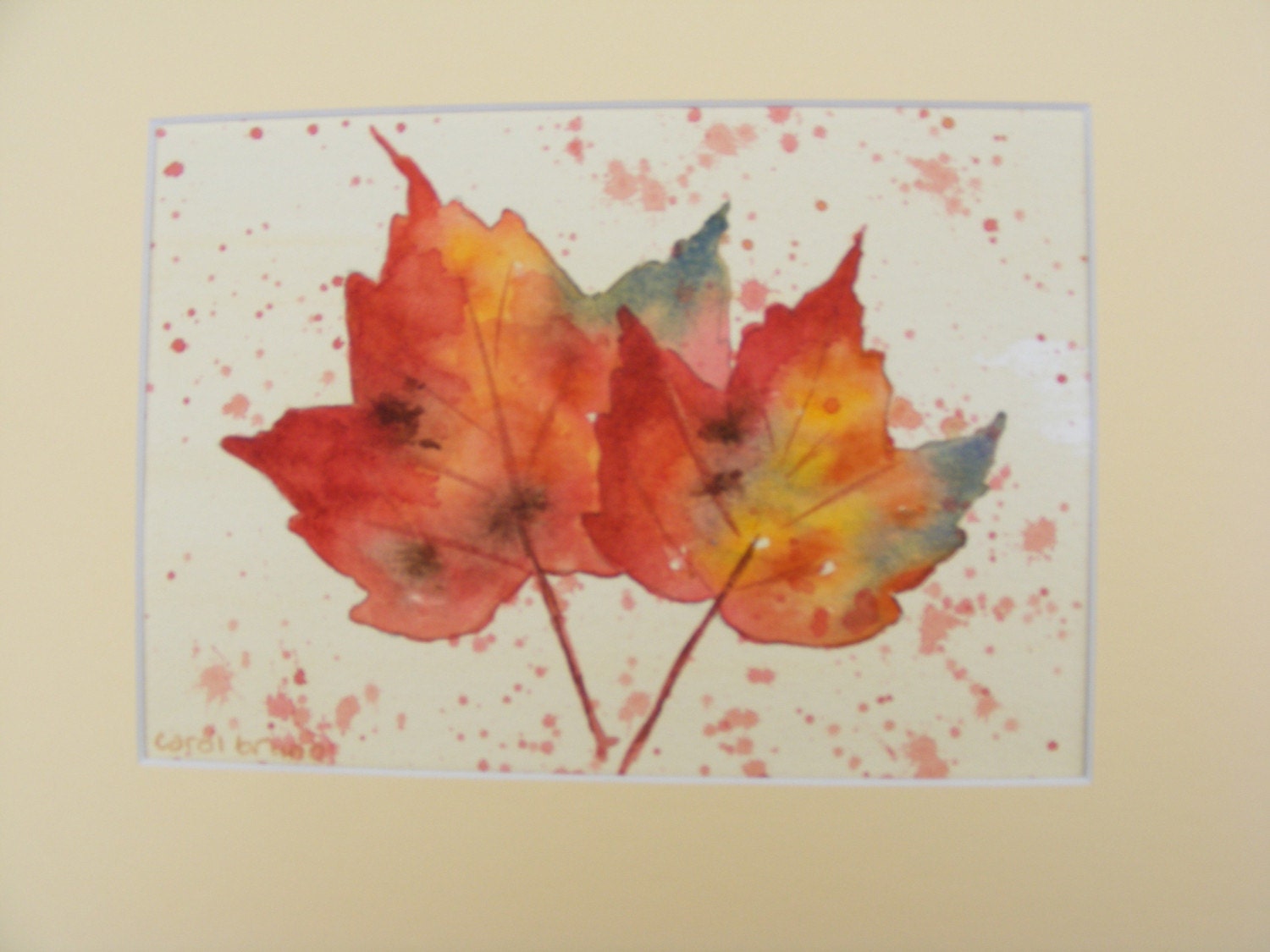 Scattered Leaves-Original Watercolor