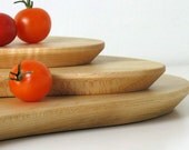 Maple and Birch wooden platter set ...