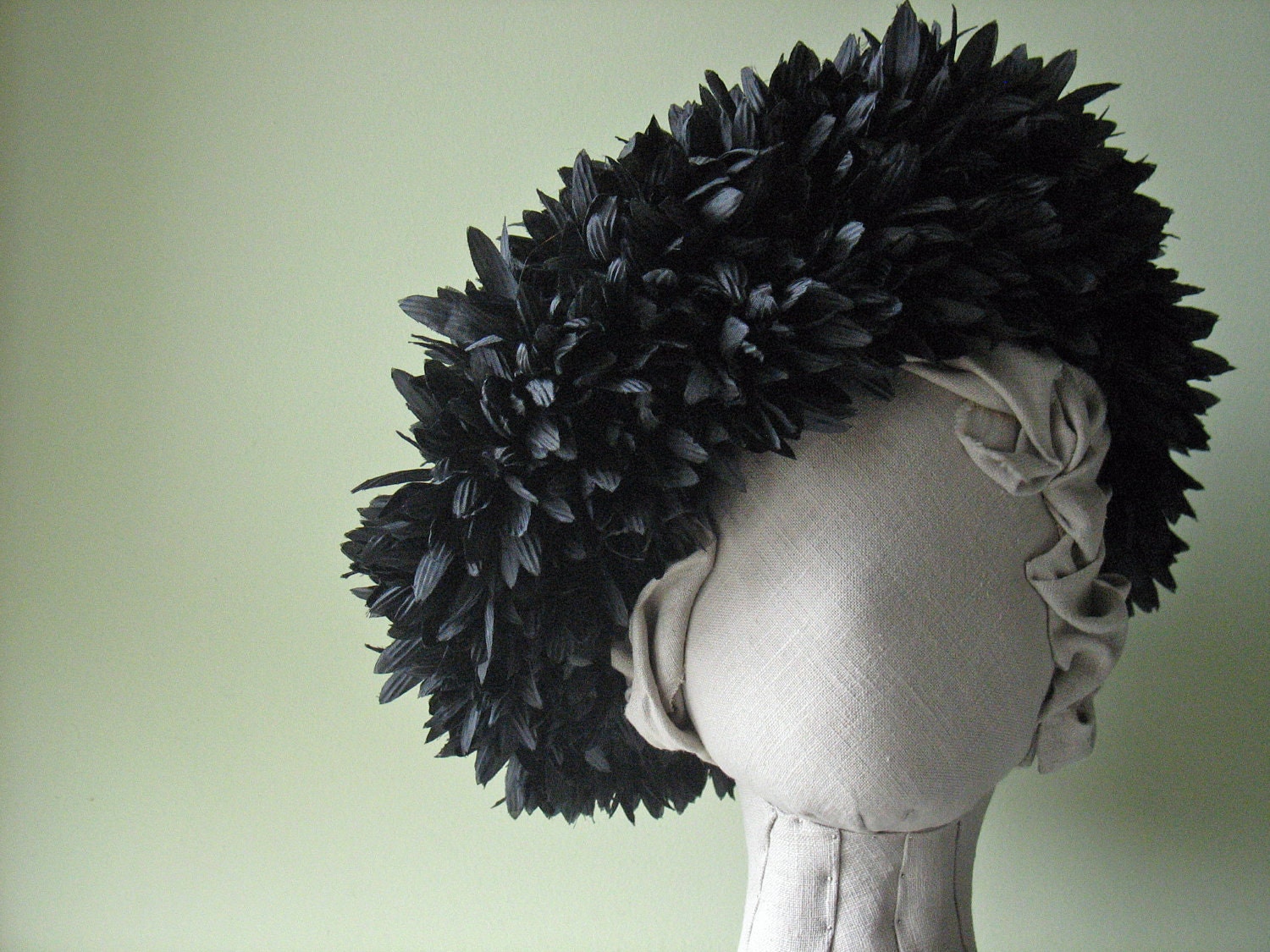 Women's black beret / Black birds no.1