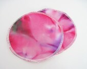 Nursing Pads .. Hot Pink Dyed Cotton and Bamboo French Terry