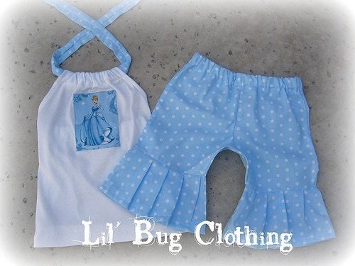 Custom Boutique Disney Cinderella or (Any Princess of Your Choice) Short and Halter 12 18 24 2 3 4 5 6 7