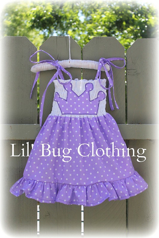 Custom Boutique Princess Smocked Crown Dress Birthday Girl