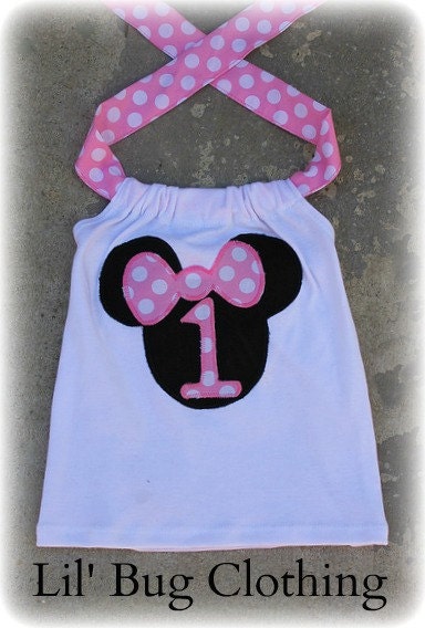 Custom Bubble Gun Pink Boutique Minnie Mouse Halter Top Only.