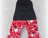 Custom Boutique Midnight Kisses Flower Capri Set size 12 18 24 2t 3t 4t 5t 6