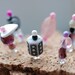 Beaded Corkboard Thumb Tacks or Jewelry Display Pins - Be Mine