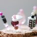 Beaded Corkboard Thumb Tacks or Jewelry Display Pins - Be Mine