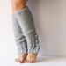 Grey Knit leg warmers  with buttons