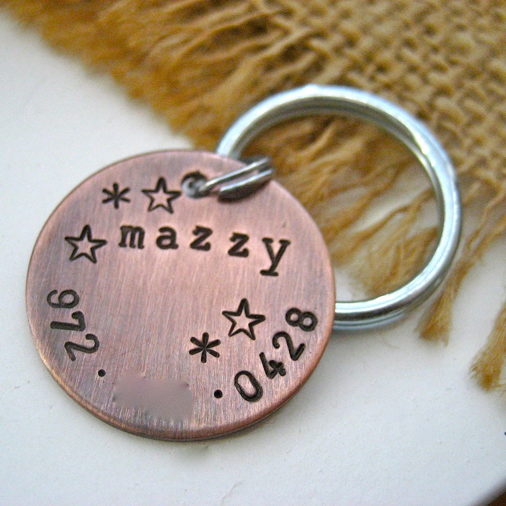 pet ID tag - The Snazzy Mazzy Tag- personalized and custom - 2 numbers