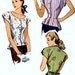 Vintage 40s Simplicity 2027 Elegant Fitted PEPLUM Blouse Sewing Pattern Size 16 Bust 34