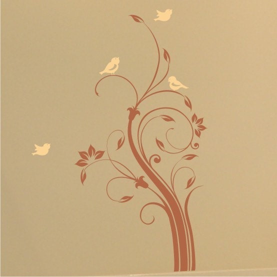 Larger Floral Motif - Vinyl Wall Art Decals Graphics Stickers