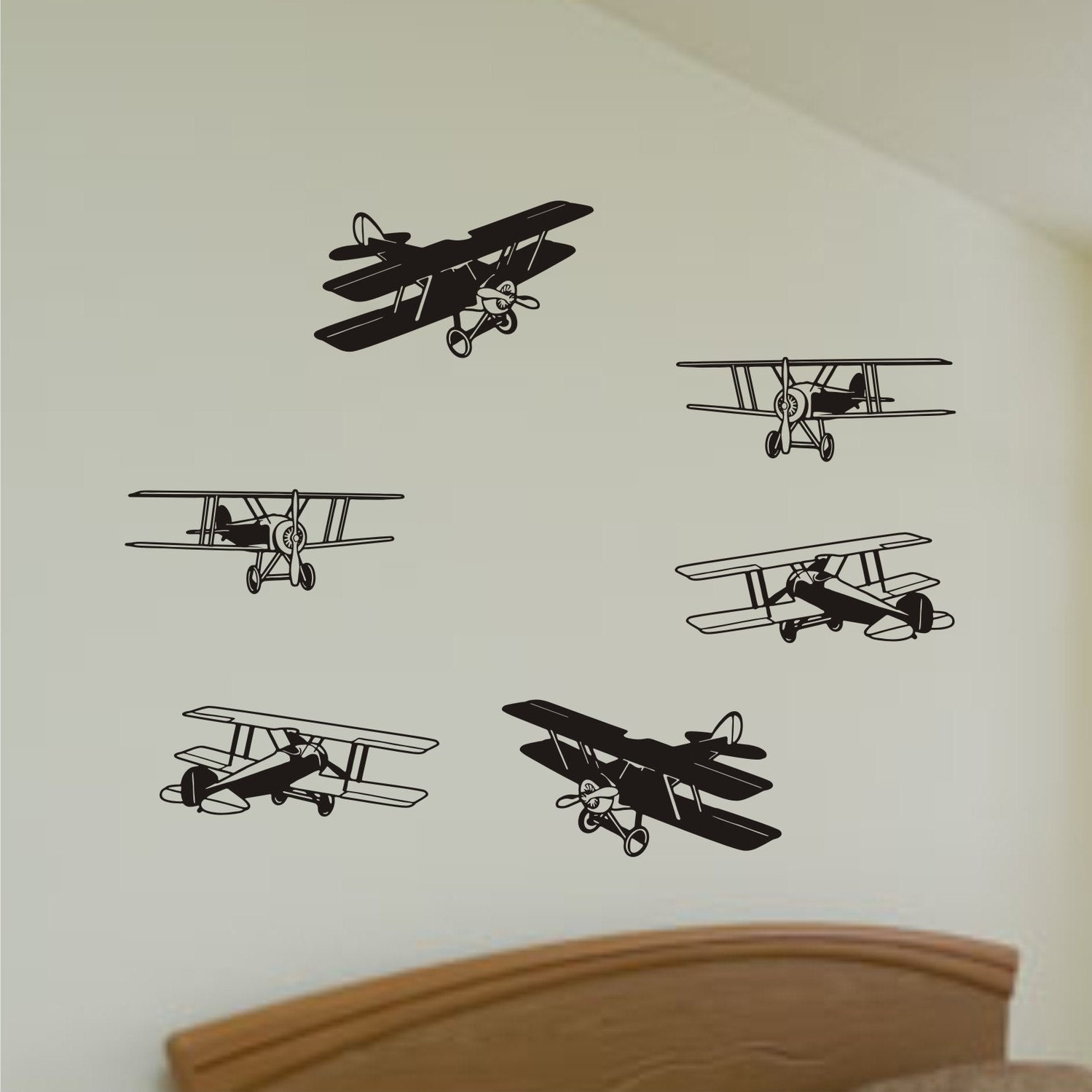 Wall Decal Airplanes in the sky Kids Vinyl Wall Art Boys Room Decor Sticker Flying High Dreams
