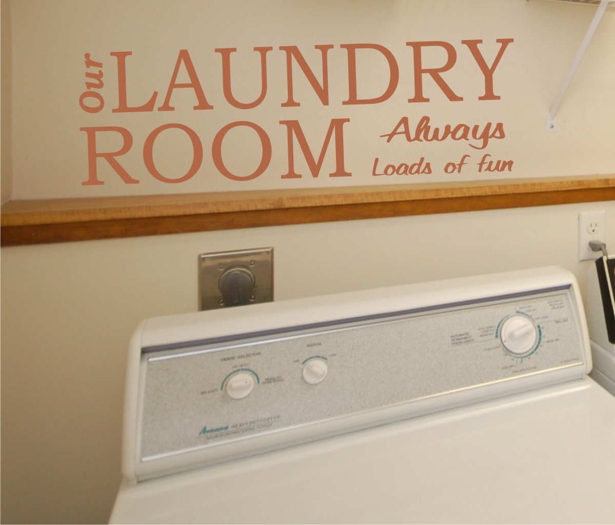 Wall Decals Quote Our Laundry Room Always loads of fun vinyl wall art Stickers for your homes laundry room