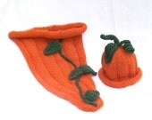 NEWBORN Cute as a Pumpkin Picture Pod Cocoon with Matching Hat Great for Fall and Autumn Photo Sessions