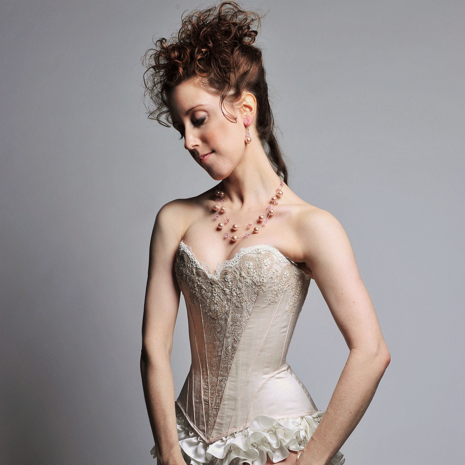 Isabelle overbust corset - silk lingerie