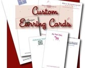 EARRING cards 100 custom cards with your avatar or logo