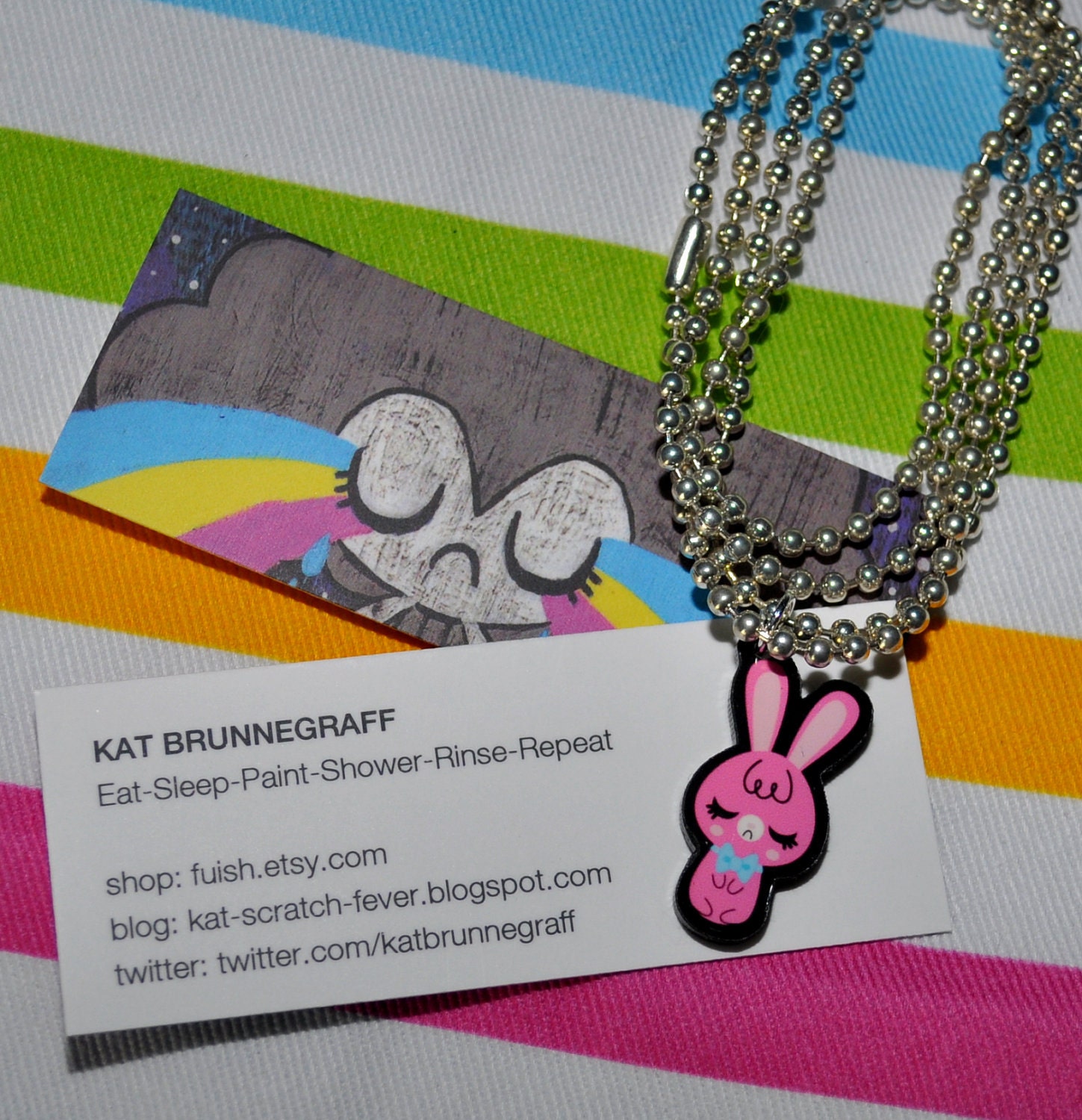 Pink Bunny Charm