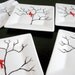 Red Cardinal Appetizer Plates--4 Piece Collection