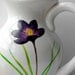 Your Mother's Favorite Spring Pitcher - Hand Painted Limited Edition Mothers Day GIft - Purple Crocus Flower