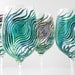 Regal Peacock Feather Wine Glasses - 4 Piece Hand Painted Wine Glass Collection