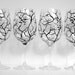Spooky White and Black Halloween Trees--Set of 4 Hand Painted Wine Glasses
