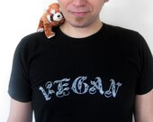 Vegan T-shirt - Old English Script Vegan Tee Shirt