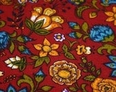 Red Floral Vintage Fabric LIMITED