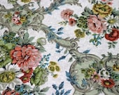 Stunning Vintage Floral Fabric with Nubby Texture