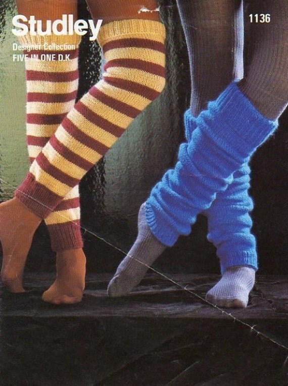 1970s simple knitted leg warmers vintage pattern pdf by tinpotlil