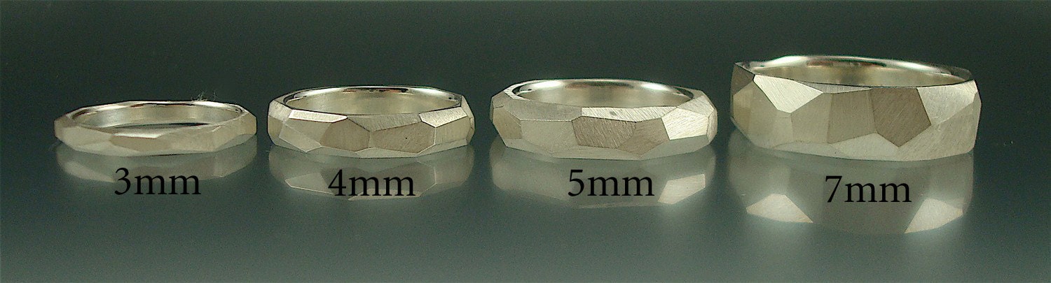 He Rocks - 7mm Sterling Chiseled Band
