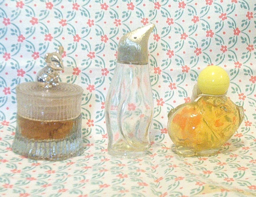 Set of Vintage Avon Animal Perfume Bottles by VintagefromCrystal