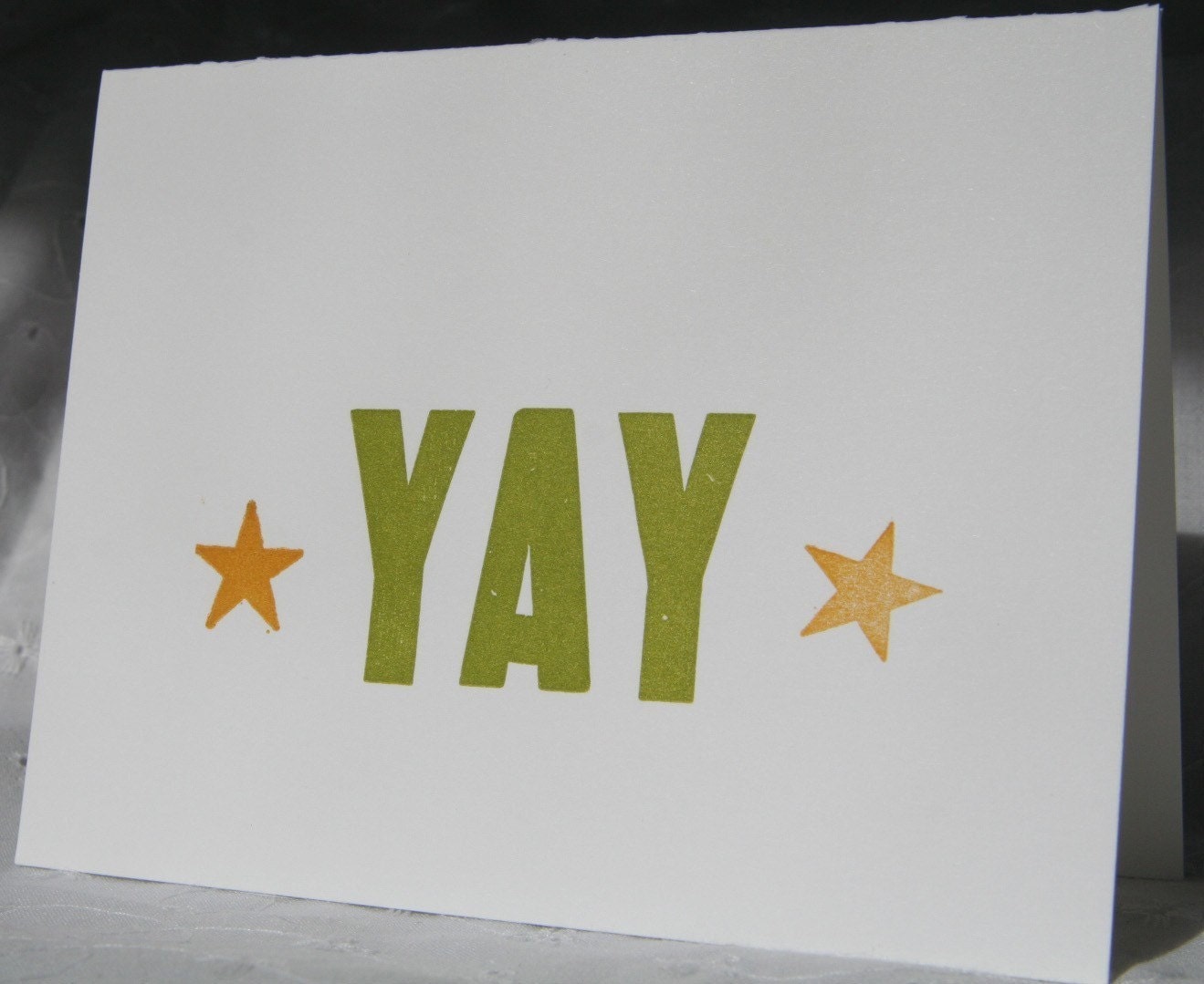 Letterpress YAY card