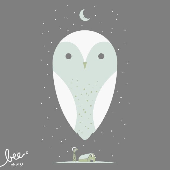 barn owl limited edition print