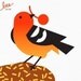 flame-colored tanager limited edition print