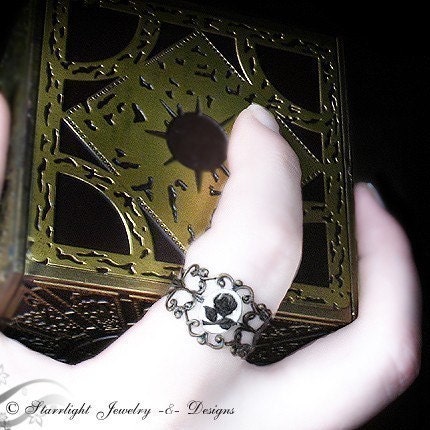 Gothic Victorian Jewelry Black Rose Ring - The Lament Rose