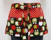 Apples Zipper/Key Clasp Vendor Apron